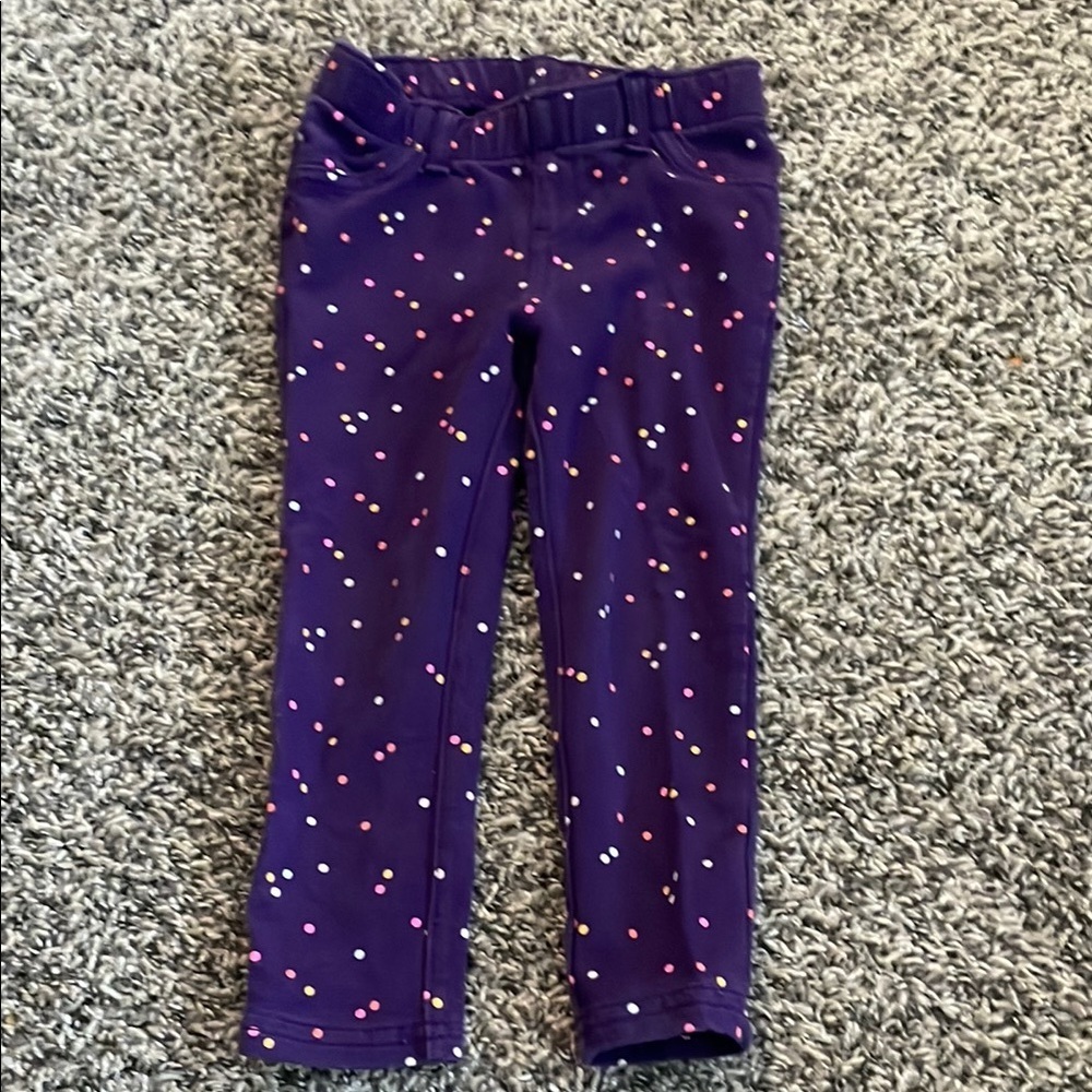 Cat & Jack Purple Confetti Leggings